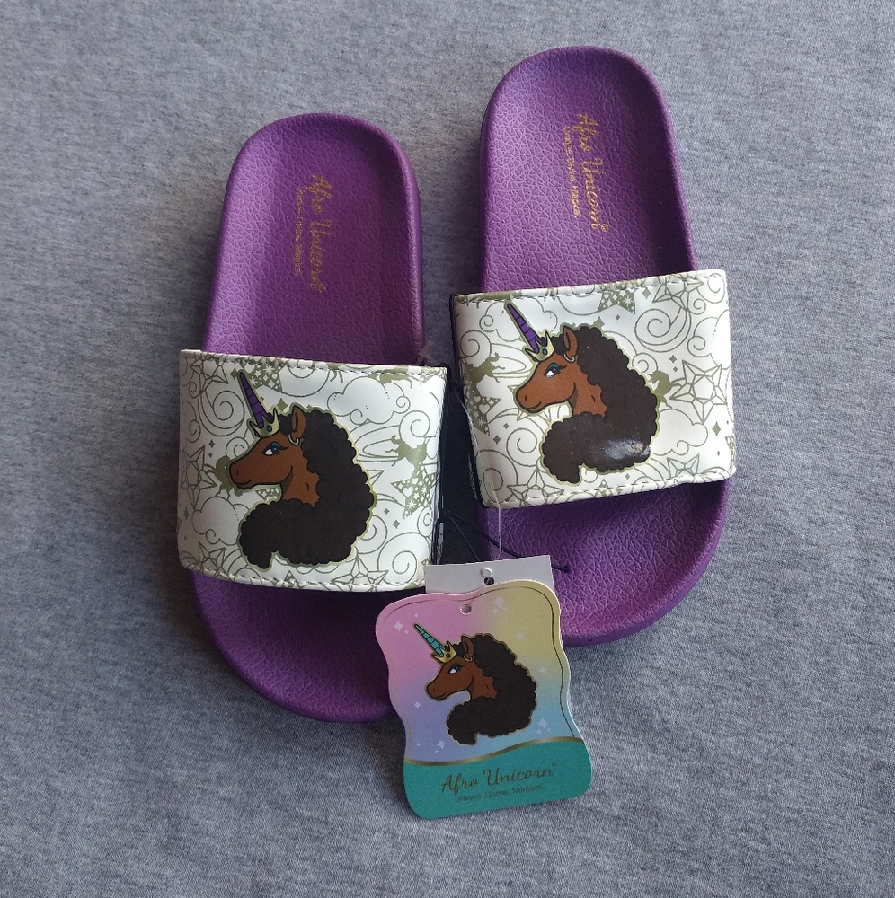 Purple and White Unicorn Slippers for Casual Comfort